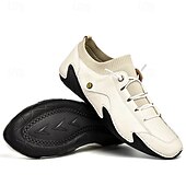 economico Sneakers da uomo-sneakers casual slip-on da uomo in pelle con caviglia in maglia a rete e suola flessibile - ideali per l&#039;uso quotidiano e le attività all&#039;aperto