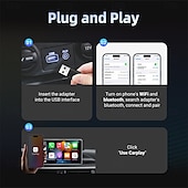 Недорогие автомобильные адаптеры-беспроводной адаптер CarPlay Ottocast с дисплеем и настраиваемым экраном, подключенный к беспроводному ключу CarPlay, автоматический адаптер CarPlay Plug &amp; Play
