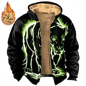 baratos moletons 3d masculinos-Homens Leão Tosão Moletom Moletons Moletom Manga Longa Moletom com capuz Com Capuz Punk Impressão 3D Festa Feriado Streetwear Branco Amarelo Com Cordão Outono Inverno Designer