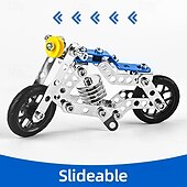 baratos Brinquedos de Montar-Motocicleta haste construção brinquedos para crianças metal construção construção modelo kit 5 variável multi forma motocicleta vapor brinquedos educativos (139 peças) dia das bruxas/dia de ação de graças/presente de natal