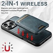 お買い得  iPhone用ケース-電話 ケース 用途 iPhone 16 Pro Max プラス iPhone 15 プロマックスプラス iPhone 14 13 12 Pro Max Plus iPhone 14 Pro Max iPhone 13 12 Pro Max バックカバー スタンド付き 取り外し可 磁石バックル レトロ風 TPU PC PUレザー