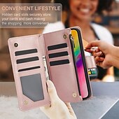levne Pouzdra pro iPhone-telefon Carcasă Pro iPhone 16 Pro Max Plus iPhone 15 Pro Max Plus iPhone 14 13 12 11 Pro Max Plus Mini iPhone 14 Pro Max iPhone 13 12 11 Pro Max Zadní kryt se stojánkem Zip s Lanyardem Retro TPU PU