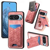 זול תיק טלפון אחר-טלפון מגן עבור Pixel 9 Pro Pixel 9 Pro XL Pixel 8 Pro Pixel 8 פיקסל 9 Pixel 7 Pixel 7 Pro Pixel 6 Pixel 6 Pro כיסוי אחורי עם מעמד חריץ לכרטיס עמיד בזעזועים רטרו TPU PC עור PU