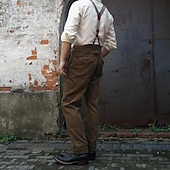 olcso A nagy Gatsby-Retró Ordító 20-as évek 1920-as évek Nadrágok Nadrág Kordbársony Nadrág Úriember Gengszter Férfi Álarcos mulatság Hétköznapi Felnőttek Nadrágok