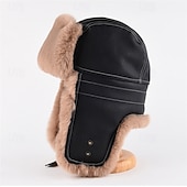 billige Utendørs hodeplagg-Herre Aviator Hat Hold Varm Vindtett Bekvem til Fisking Camping / fotturer / grotting Reise Helfarge Polyester Vinter Høst