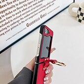 economico Cover Samsung-telefono Custodia Per Capovolgi Z 6 Z Flip 5 Z Flip 4 Z Flip 3 Per retro Fibbia ad anello Resistente agli urti Retrò TPU pelle sintetica