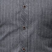 billiga Button Down-skjortor för män-Herr Skjorta Knapp upp skjorta Linje Bröllop Dagligen Svart Mörk marin Mörkgrå Långärmad Nedvikt Vår &amp; Höst Kläder Lappverk