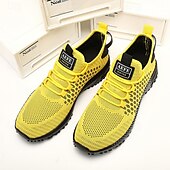 baratos Ténis para Homem-tênis esportivos respiráveis verde neon masculino – tênis de corrida de malha leve com sola acolchoada