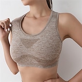 cheap Sports Bras &amp; Vests-Sports Bra Hollow Mesh Back Sports Bra Fitness Yoga Vest Shockproof Yoga Bra Without Steel Ring