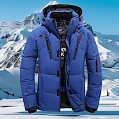 economico Piumini-Per uomo Giacca con cappuccio Giacca in pile da escursione Inverno All&#039;aperto Antivento Caldo Morbido Comodo Giacche in pile Cerniera intera Campeggio / Escursionismo / Speleologia Viaggi Sport