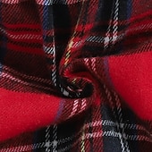 cheap Casual Dresses-Kids Girls&#039; Dress Plaid Long Sleeve Performance Party Patchwork Adorable Daily Polyester Midi Casual Dress Spring Fall 4 years+ Red