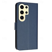 baratos Capa Samsung-telefone Capinha Para S24 S24 Ultra Plus S24 FE S23 S22 S21 S20 Ultra Plus FE A72 A52 A32 A22 A12 A71 A51 A31 A53 A33 A23 A13 S25 Ultra Capa articulada Com Suporte com pulseira Slot para cartão Retro