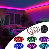 זול פנסי פס עמיד למים-רצועת led רצועת 2 מטר עמיד למים רצועות תאורה LED rgb טיקטוק רצועת תא סוללה aa תיבת סוללה מיני בקר 3 מפתחות מופעל על סוללה רב צבעים