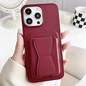 cheap iPhone Cases-Phone Case For iPhone 16 Pro Max Plus iPhone 15 Pro Max Plus iPhone 14 13 12 11 Pro Max Plus iPhone 14 Pro Max iPhone 13 12 11 Pro Max Back Cover with Stand Holder Card Slot Shockproof Retro TPU PU