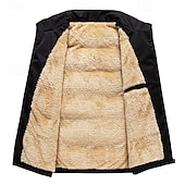 levne Pánská péřová vesta-Pánské Puffer Vesta Denní Na běžné nošení Jaro &amp; podzim Kapsy Polyester Pohodlné Pevná barva Zip Stojáček Běžný Černá Rubínově červená Tmavomodrá Vesta