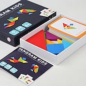 voordelige Legpuzzels-Educatieve houten legpuzzel met 60 stukjes voor kinderen die geometrie, wiskunde en meer leren - perfect cadeau voor Halloween en Kerstmis