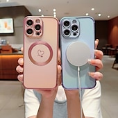 お買い得  iPhone用ケース-電話 ケース 用途 iPhone 16 Pro Max プラス iPhone 15 プロマックスプラス iPhone 14 13 12 Pro Max Plus iPhone 14 Pro Max iPhone 13 12 Pro Max バックカバー 磁石バックル ワイヤレス充電をサポート 耐衝撃 レトロ風 TPU 仕上げ
