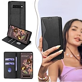 cheap Other Phone Case-Phone Case For Pixel 9 Pro Pixel 9 Pro XL Pixel 8 Pro Pixel 8 Pixel 9 Pixel 7 Pixel 7 Pro Pixel 6 Pixel 6 Pro Back Cover with Stand Holder Magnetic Card Slot Retro TPU PU Leather