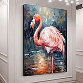 preiswerte Stillleben-Gemälde-handgefertigte abstrakte Vogelgemälde auf Leinwand, handgemaltes reich strukturiertes Acrylgemälde, moderne Wandkunst, handgemalte Tierölgemälde, Kunstwerke für die Wanddekoration im Wohnzimmer und