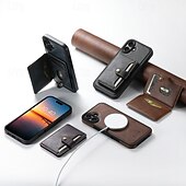 Недорогие Чехлы для iPhone-телефон Кейс для Назначение iPhone 16 Про Макс Плюс Айфон 15 Про Макс Плюс iPhone 14 13 12 Pro Max Plus iPhone 14 Pro Max iPhone 13 12 Pro Max Кейс на заднюю панель со стендом Съемный Магнитный Ретро