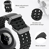 baratos Pulseiras de relógio Samsung-4 pacotes Pulseiras de Relógio para Samsung Assistir Ultra Silicone Substituição Alça Ajustável Banda do Oceano Pulseira