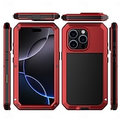 お買い得  iPhone用ケース-電話 ケース 用途 iPhone 15 プロマックスプラス iPhone 14 13 12 11 Pro Max Mini X XR XS Max 8 7 Plus ヘビーデューティー 耐衝撃 強化ガラス メタル