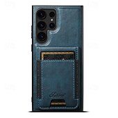 Недорогие Чехлы для Samsung-телефон Кейс для Назначение S24 S24 Ultra Plus S23 Ultra Plus S23 S22 S22 Плюс Ультра S25 Ультра Кейс на заднюю панель со стендом Съемный Магнитный Ретро ТПУ ПК Кожа PU