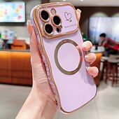 お買い得  iPhone用ケース-電話 ケース 用途 iPhone 16 Pro Max プラス iPhone 15 プロマックスプラス iPhone 14 13 12 11 Pro Max Plus iPhone 14 Pro Max Plus iPhone 13 12 11 Pro Max バックカバー 磁石バックル ワイヤレス充電をサポート 耐衝撃 レトロ風 仕上げ