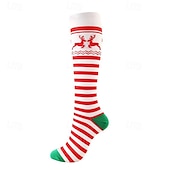 abordables Calcetines de running-Calcetines de yoga Calcetines de Navidad 1 Par Hombre Mujer Calcetines de compresión A prueba de resbalones Transpirable Reductor del Sudor Cómodo Entrenamiento de gimnasio Baloncesto Fútbal