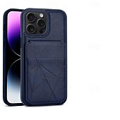 お買い得  iPhone用ケース-電話 ケース 用途 iPhone 16 Pro Max プラス iPhone 15 プロマックスプラス iPhone15 iPhone 14 Pro Max iPhone 13 12 11 Pro Max バックカバー スタンド付き カード挿入口 耐衝撃 レトロ風 TPU PUレザー