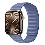 baratos Pulseiras de Apple Watch-Loop Solo Compatível com Pulseira Apple Watch 38mm 40mm 41mm 42mm 44mm 45mm 49mm Fecho Magnético Ajustável Silicone pulseira de substituição para iwatch Ultra 2 Series 9 8 7 SE 6 5 4 3 2 1
