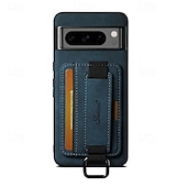 baratos Outras capas para telefone-telefone Capinha Para Pixel 9 Pro Pixel 9 Pro XL Pixel 8 Pro Pixel 8 Pixel 9 Pixel 7 Pixel 7 Pro Pixel 6 Pixel 6 Pro Capa traseira Com Suporte com pulseira Slot para cartão Retro TPU PC Couro PU