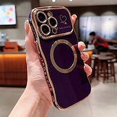 お買い得  iPhone用ケース-電話 ケース 用途 iPhone 16 Pro Max プラス iPhone 15 プロマックスプラス iPhone 14 13 12 11 Pro Max Plus iPhone 14 Pro Max Plus iPhone 13 12 11 Pro Max バックカバー 磁石バックル ワイヤレス充電をサポート 耐衝撃 レトロ風 仕上げ