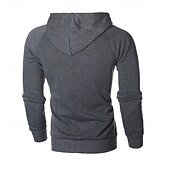 abordables sweats à capuche basiques pour hommes-Homme Sweat à capuche zippé Sweat à capuche en molleton Noir Blanche Vin Chameau Gris foncé Capuche Bloc de couleur Fermez Patchwork Sport &amp; Loisir du quotidien Vacances Polyester Vêtement de rue