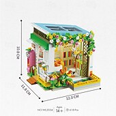 cheap Building Toys-Mini City Shop Street View Building Blocks Model SetSimulation Architecture Collection Particle Construction Building Bricks ToyHome Decoration