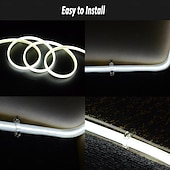 economico Strisce luminose COB-2m 5m 10m Set luci 240 LED COB 15 mm 1Impostare la staffa di montaggio 1 set Bianco caldo Bianco Bianco netto Strisce LED Al Coperto All&#039;aperto Vacanze 220-240 V 110-120 V