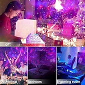 preiswerte Projektorlampe und Laser-Projektor-Star Galaxy Projektor Licht Planetenprojektor Bluetooth Lautsprecher Ferngesteuert Laserlichtprojektor Hochzeit Party Weihnachten Mehrere Farben