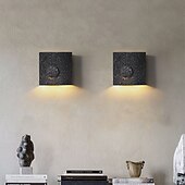 baratos Candeeiros de Parede de interior-luminária de parede de decoração interna luminária de parede simples de cimento luminária de parede quadrada luminária de parede para sala de estar quarto cabeceira lâmpadas coloridas 85-265v