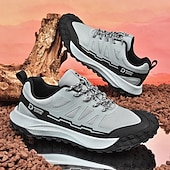 baratos Ténis para Homem-tênis de corrida de trilha bege masculino - tênis esportivos leves com sola antiderrapante para caminhadas e aventuras ao ar livre