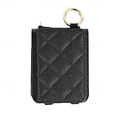 economico Cover Samsung-telefono Custodia Per Capovolgi Z 6 Z Flip 5 Z Flip 4 Z Flip 3 Per retro con cordino Slot per schede Fibbia ad anello Retrò TPU pelle sintetica