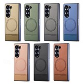 זול מארז סמסונג-טלפון מגן עבור קיפול Z 6 Z Fold 5 Z Fold 4 Z Fold 3 כיסוי אחורי מגנטי תמיכה בטעינה אלחוטית עמיד בזעזועים רטרו TPU PC