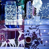 cheap Solar String Lights-2M Solar String Lights, 20 LEDs Wine Bottle String Lights, Warm White, RGB and Waterproof for Christmas &amp; Wedding Decorations 5pcs Set