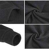 abordables Camisetas y Camisas-Hombre Sudadera Con Capucha Manga Larga Con Capucha Camiseta Al aire libre Mantiene abrigado Forro Polar Rutina de ejercicio Suave Invierno Poliéster Gris oscuro Negro Blanco Gimnasio Escalada
