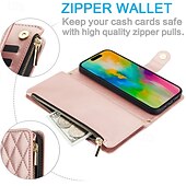 levne Pouzdra pro iPhone-telefon Carcasă Pro iPhone 16 Pro Max Plus iPhone 15 Pro Max Plus iPhone 14 13 12 11 Pro Max Plus Mini iPhone 14 Pro Max iPhone 13 12 11 Pro Max Zadní kryt se stojánkem Zip s Lanyardem Retro TPU PU