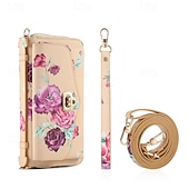 voordelige Samsung-hoesje-telefoon hoesje Voor S24 Ultra S24 Plus S24 S23 S23 Ultra S23 Plus S22 S22 Ultra Achterkant Wallet Card Case Rits met draagkoord met polsband Retro TPU PU-nahka