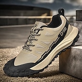 baratos Ténis para Homem-tênis de corrida de trilha bege masculino - tênis esportivos leves com sola antiderrapante para caminhadas e aventuras ao ar livre
