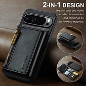 billige Andre telefonetuier-telefon Etui Til Pixel 9 Pro Pixel 9 Pro XL Pixel 8 Pro Pixel 8 Pixel 9 Bakdeksel med stativ Avtagbar Magnetisk Kontor / Bedrift TPU PU lær