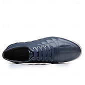 baratos Ténis para Homem-tênis masculino casual acolchoado - azul marinho, design com cadarço, confortável e leve, perfeito para uso diário