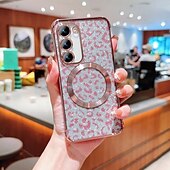 お買い得  サムスン用ケース-電話 ケース 用途 S24 S24 Ultra Plus S24 FE S23 S22 S21 S20 Ultra Plus FE S25ウルトラ バックカバー 磁石バックル ワイヤレス充電をサポート 耐衝撃 レトロ風 仕上げ