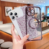 お買い得  iPhone用ケース-電話 ケース 用途 iPhone 16 Pro Max プラス iPhone 15 プロマックスプラス iPhone 14 13 12 Pro Max Plus iPhone 14 Pro Max iPhone 13 12 Pro Max バックカバー 磁石バックル ワイヤレス充電をサポート 耐衝撃 レトロ風 仕上げ